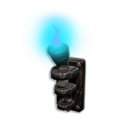 Blue Wall-mounted Torch - Runescape Dragonwilds