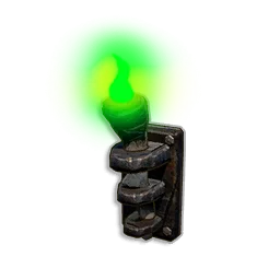 Green Wall-mounted Torch - Runescape Dragonwilds
