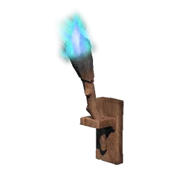 Blue Wall-mounted Torch - Runescape Dragonwilds